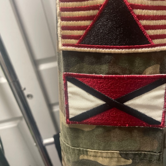 Saks Fifth Avenue crop jacket with flag patches - Picture 2 of 3